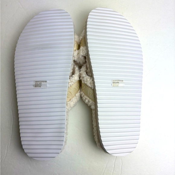 NWOT Vivaia Furry Criss-Cross Strap Slippers (Hannah) Womens Size 40/ US 9 cream - Picture 11 of 11
